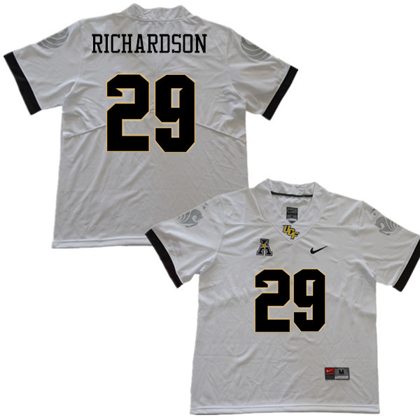 Men #29 Cordarrian Richardson UCF Knights College Football Jerseys Sale-White